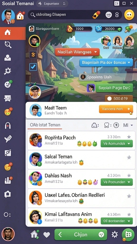 ricis77 - Fitur sosial yang memungkinkan interaksi dengan pemain lain.