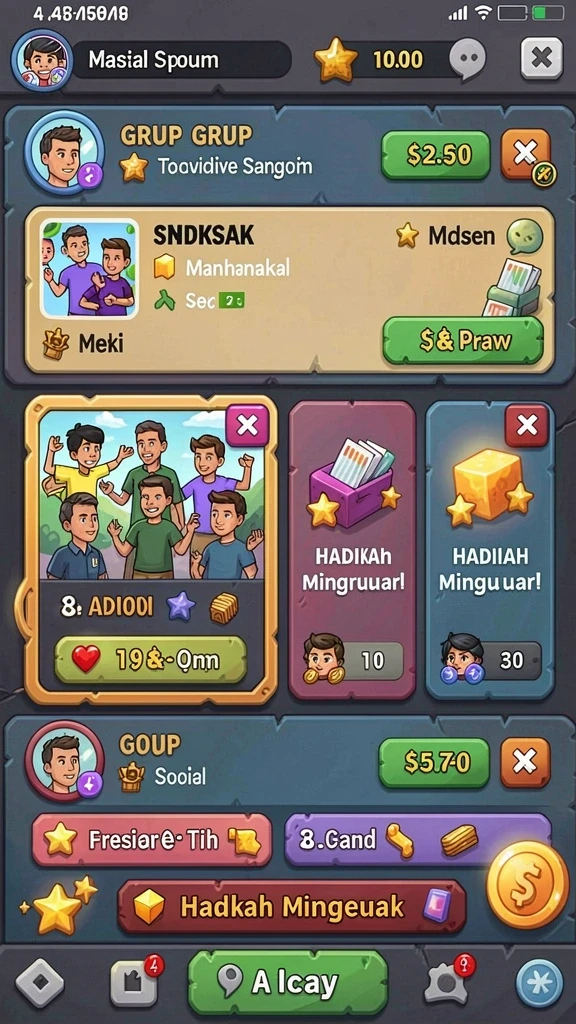 ttt888 - Screenshot dari mode permainan multiplayer dengan teman.