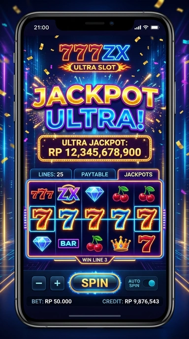 Layar utama 777zx — antarmuka bersih setelah instalasi